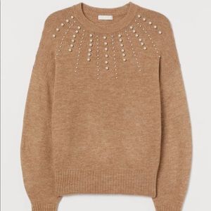 H&M Knit Sweater w/ “Pearl” Beading